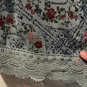 Sage Green Lace Kimono